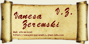 Vanesa Zeremski vizit kartica